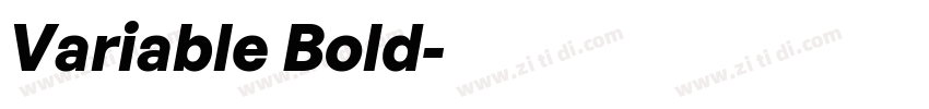 Variable Bold字体转换